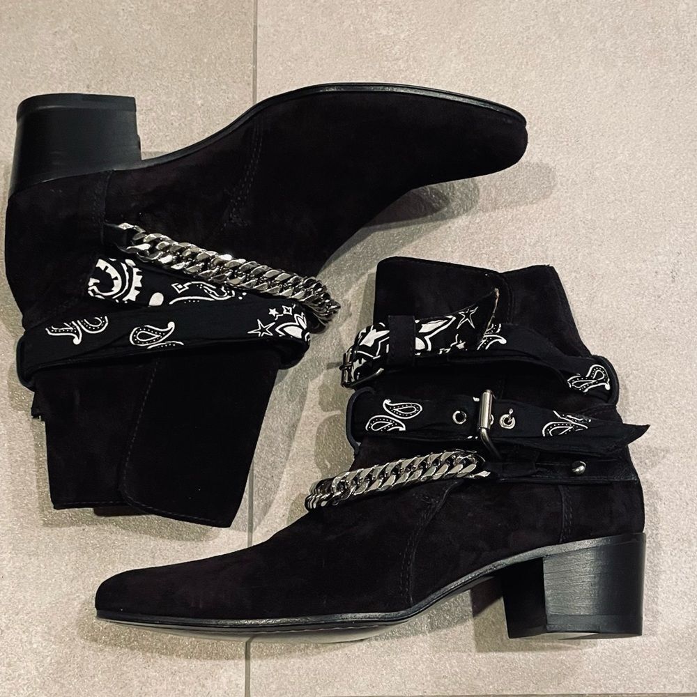 Amiri Suede Bandana Boots - Size 8 US Men’s - Ankle Boots